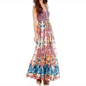 Chelsea & Violet blue crochet Maxi Formal Dress